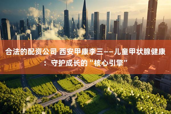 合法的配资公司 西安甲康李三——儿童甲状腺健康:守护成长的“核心引擎”